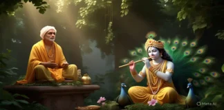 The manifest leela of Swami Haridas and Banke Bihari Ji